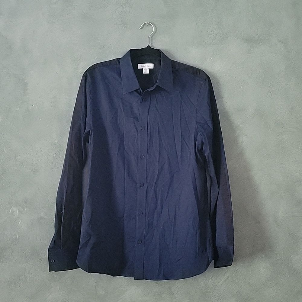 Calvin Klein racer stripe button down